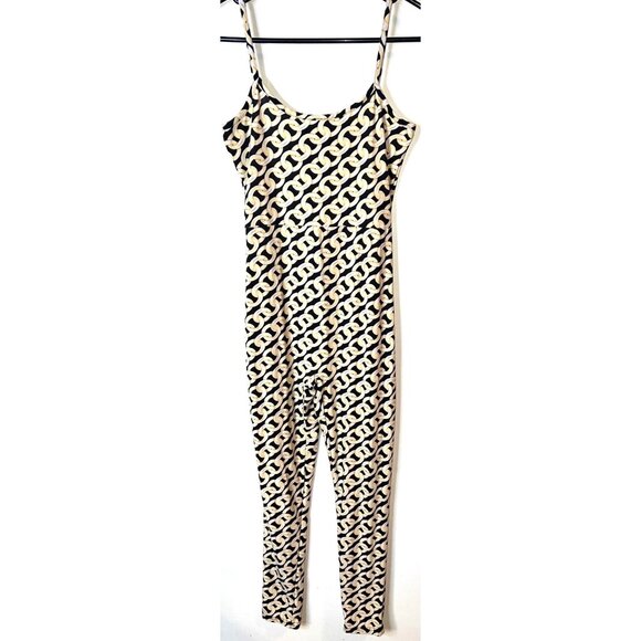 Patterned Strap Jumpsuit Full Circle Trends Made Of Stretchy Fabric Medium - Picture 1 of 4